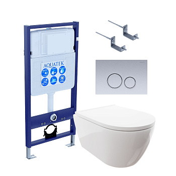 Сет унитаз + инсталляция Aquatek SET AQUATEK ПОЛАРИС-019 4в1